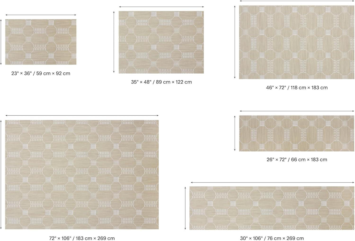 imageChilewich Martha by Martha Stewart Coverlet Rug in Wheat 23x36 Easy Care Premium IndoorOutdoor Floor Mat for Entry Kitchen Bath Pool with NonSlip BackingFlax