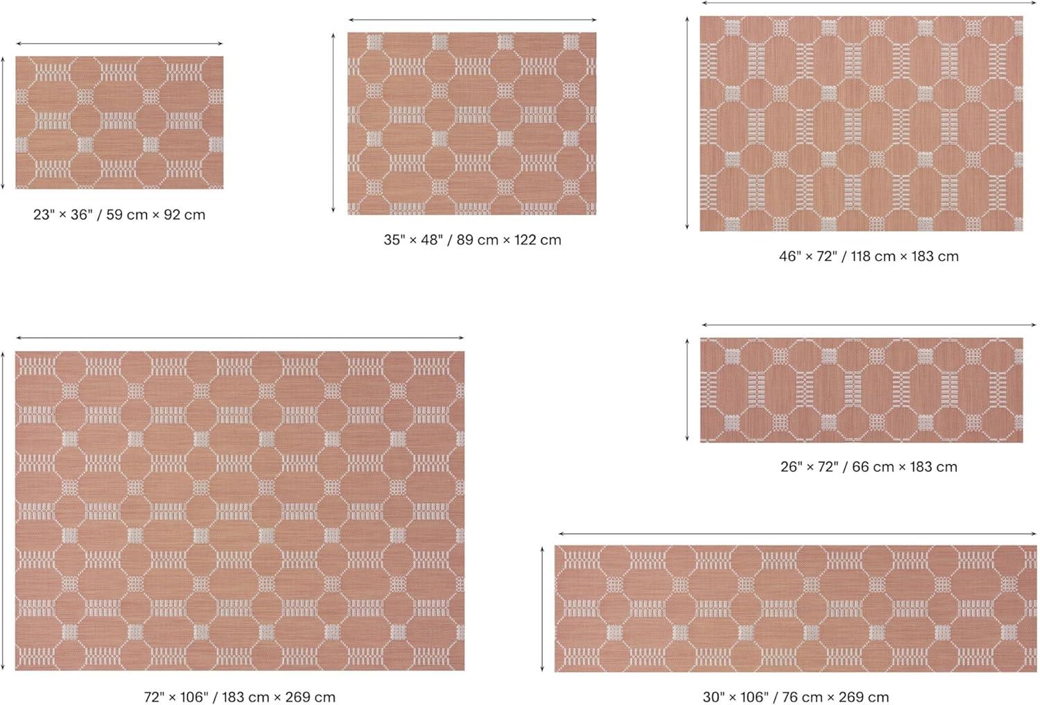 imageChilewich Martha by Martha Stewart Coverlet Rug in Wheat 23x36 Easy Care Premium IndoorOutdoor Floor Mat for Entry Kitchen Bath Pool with NonSlip BackingBurnt Coral