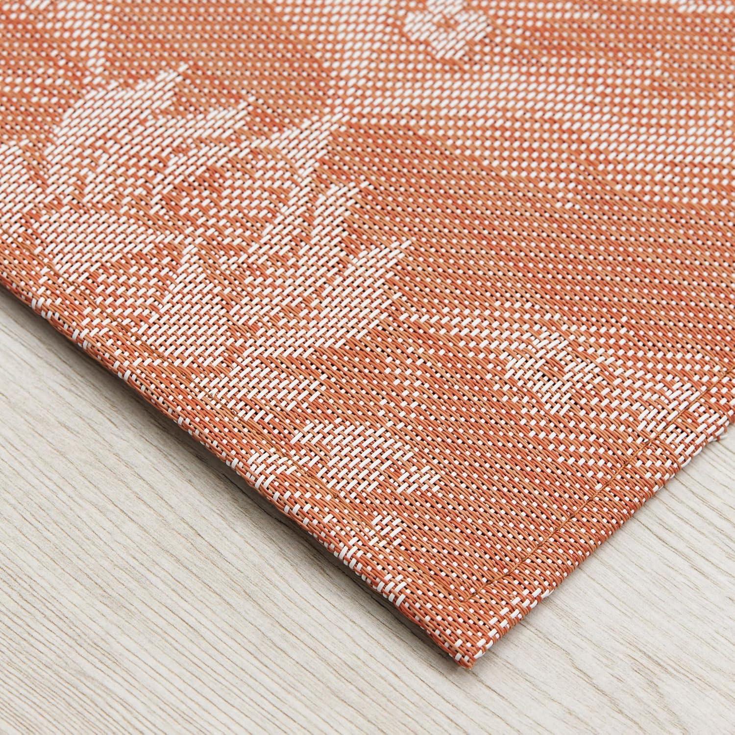 imageChilewich Martha by Martha Stewart Damask Rug in Abalone 23x36 Easy Care Premium IndoorOutdoor Floor Mat for Entry Kitchen Bath Pool with NonSlip BackingBurnt Coral