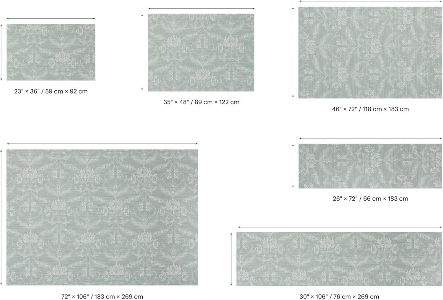 imageChilewich Martha by Martha Stewart Damask Rug in Abalone 23x36 Easy Care Premium IndoorOutdoor Floor Mat for Entry Kitchen Bath Pool with NonSlip BackingAbalone