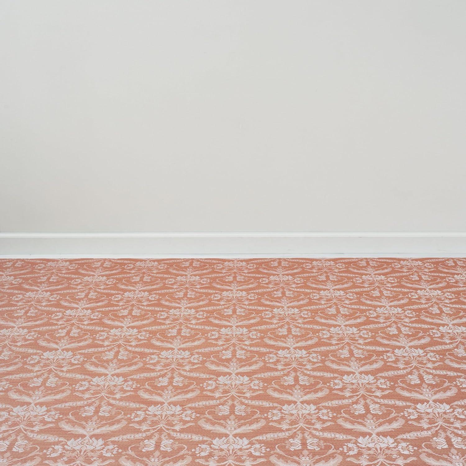 imageChilewich Martha by Martha Stewart Damask Rug in Abalone 23x36 Easy Care Premium IndoorOutdoor Floor Mat for Entry Kitchen Bath Pool with NonSlip BackingBurnt Coral