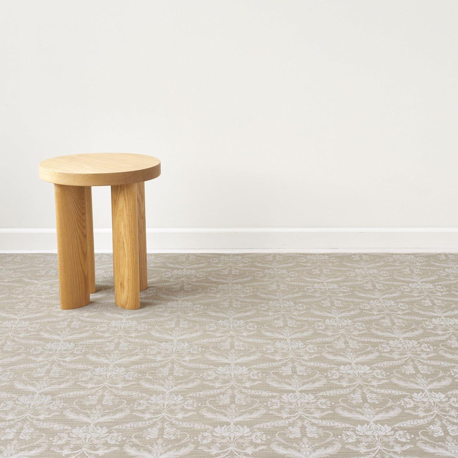 imageChilewich Martha by Martha Stewart Damask Rug in Abalone 23x36 Easy Care Premium IndoorOutdoor Floor Mat for Entry Kitchen Bath Pool with NonSlip BackingFlax