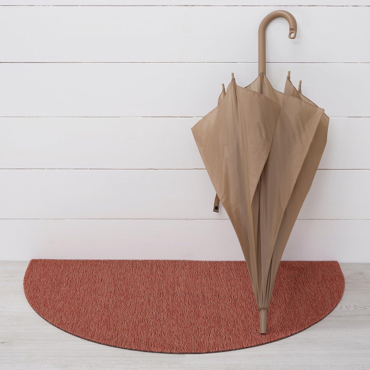 imageChilewich Martha by Martha Stewart Heathered Shag Runner in Flax 2x6 Easy Care Premium IndoorOutdoor Tufted Rug for Entry Kitchen Bath Pool with Weatherproof BackingBurnt Coral
