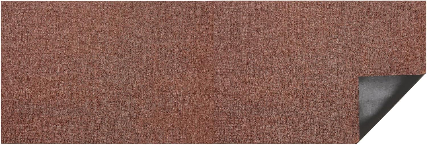imageChilewich Martha by Martha Stewart Heathered Shag Runner in Flax 2x6 Easy Care Premium IndoorOutdoor Tufted Rug for Entry Kitchen Bath Pool with Weatherproof BackingBurnt Coral