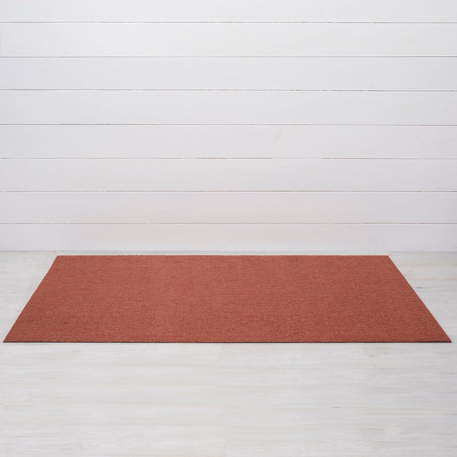 imageChilewich Martha by Martha Stewart Heathered Shag Runner in Flax 2x6 Easy Care Premium IndoorOutdoor Tufted Rug for Entry Kitchen Bath Pool with Weatherproof BackingBurnt Coral