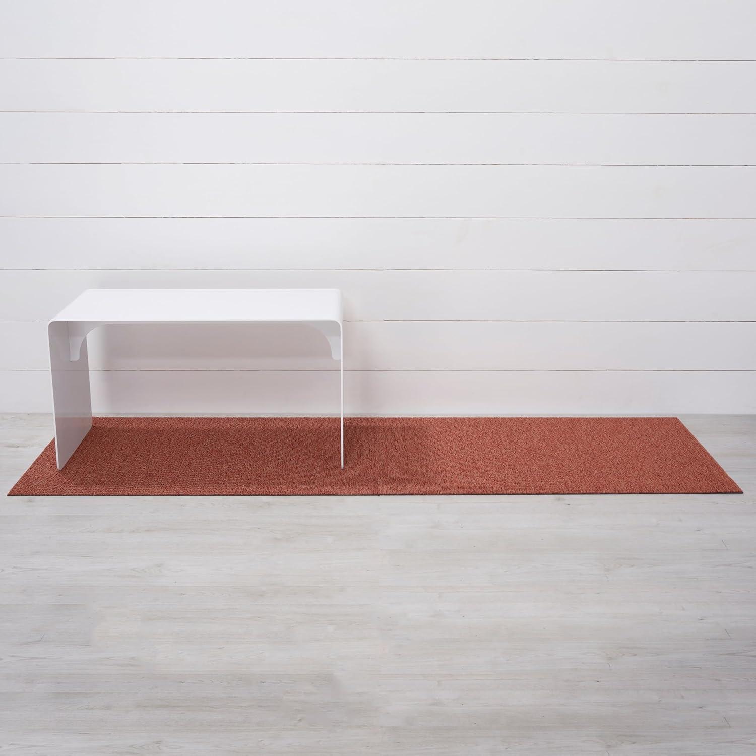 imageChilewich Martha by Martha Stewart Heathered Shag Runner in Flax 2x6 Easy Care Premium IndoorOutdoor Tufted Rug for Entry Kitchen Bath Pool with Weatherproof BackingBurnt Coral