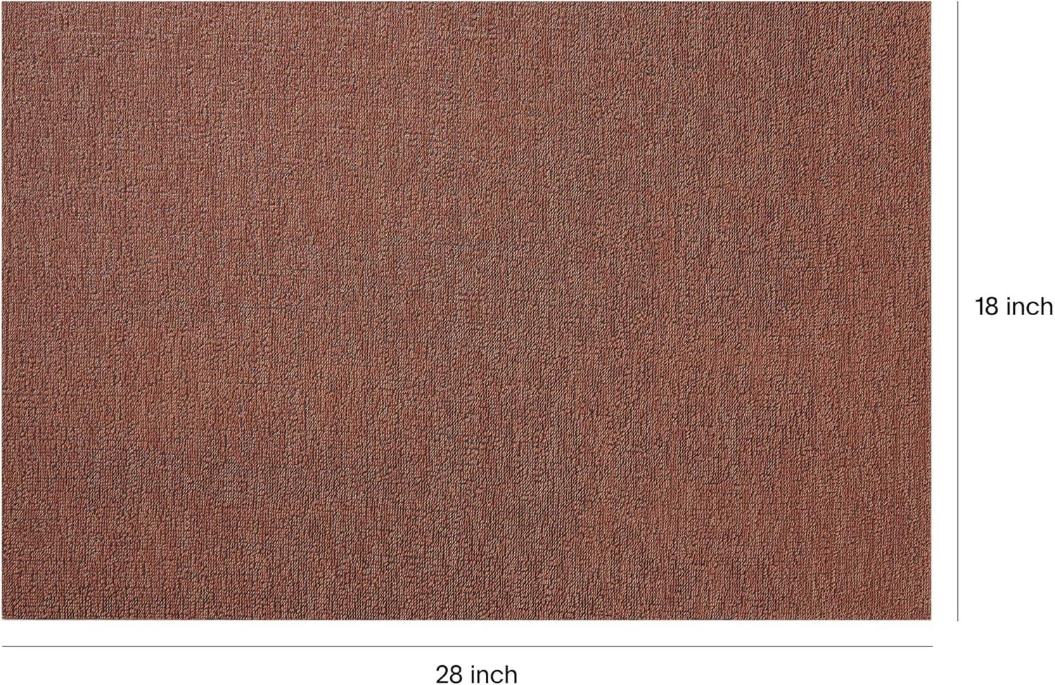 imageChilewich Martha by Martha Stewart Heathered Shag Runner in Flax 2x6 Easy Care Premium IndoorOutdoor Tufted Rug for Entry Kitchen Bath Pool with Weatherproof BackingBurnt Coral