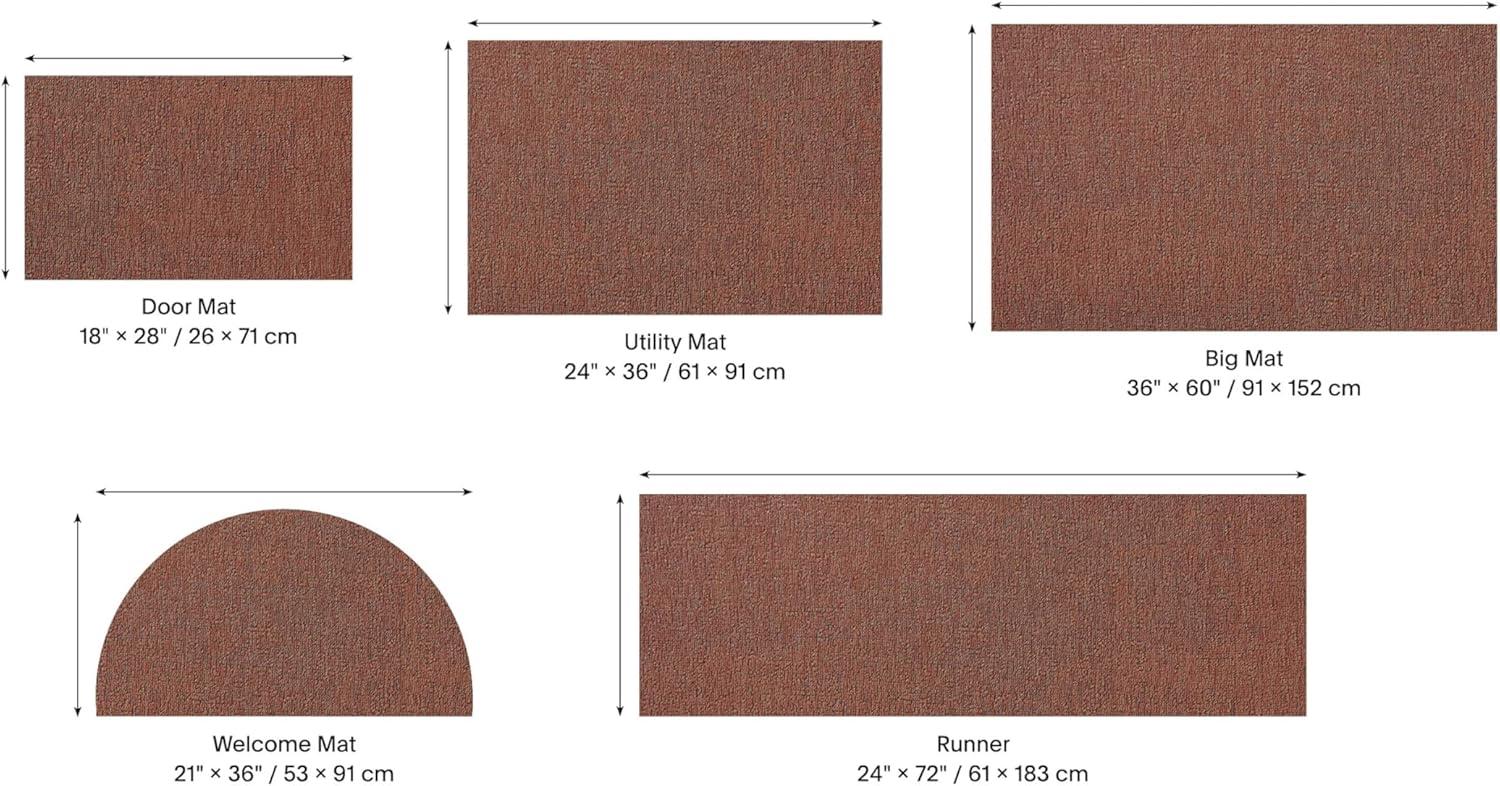 imageChilewich Martha by Martha Stewart Heathered Shag Runner in Flax 2x6 Easy Care Premium IndoorOutdoor Tufted Rug for Entry Kitchen Bath Pool with Weatherproof BackingBurnt Coral