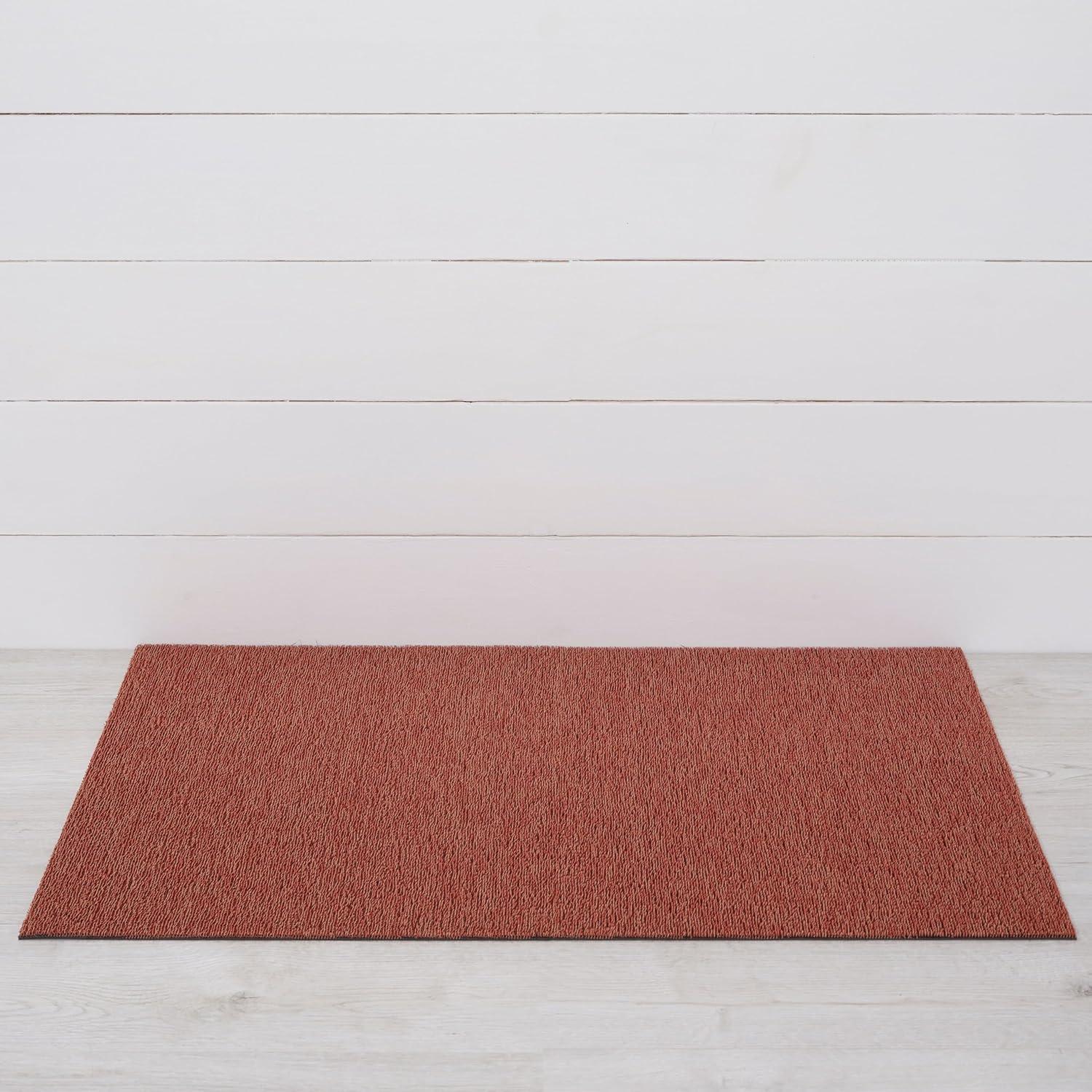 imageChilewich Martha by Martha Stewart Heathered Shag Runner in Flax 2x6 Easy Care Premium IndoorOutdoor Tufted Rug for Entry Kitchen Bath Pool with Weatherproof BackingBurnt Coral