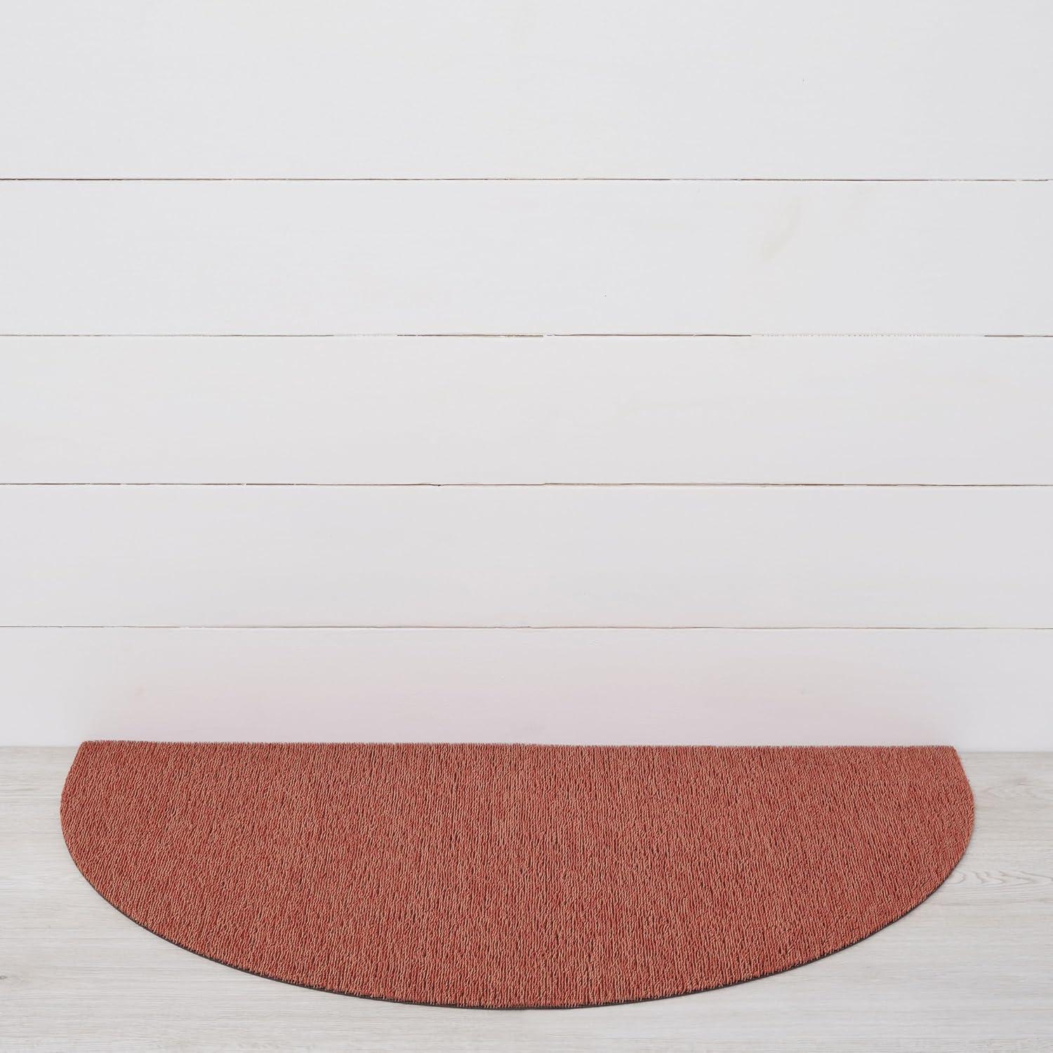 imageChilewich Martha by Martha Stewart Heathered Shag Runner in Flax 2x6 Easy Care Premium IndoorOutdoor Tufted Rug for Entry Kitchen Bath Pool with Weatherproof BackingBurnt Coral