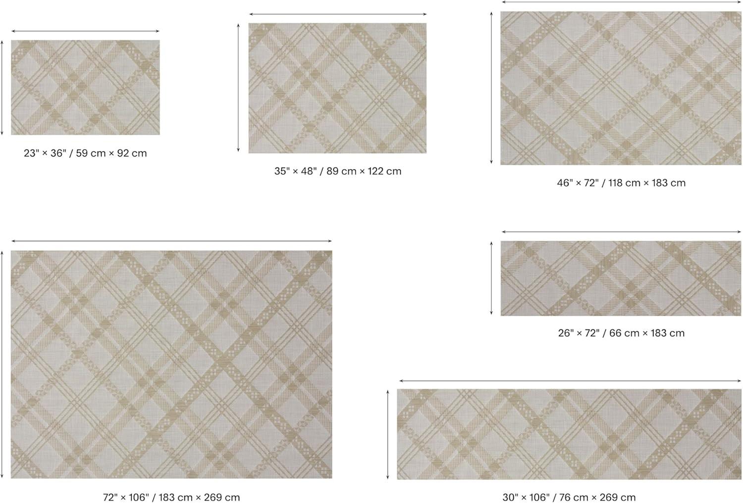 imageChilewich Martha by Martha Stewart Ribbons Rug in Flax 23x36 Easy Care Premium IndoorOutdoor Floor Mat for Entry Kitchen Bath Pool with NonSlip BackingFlax