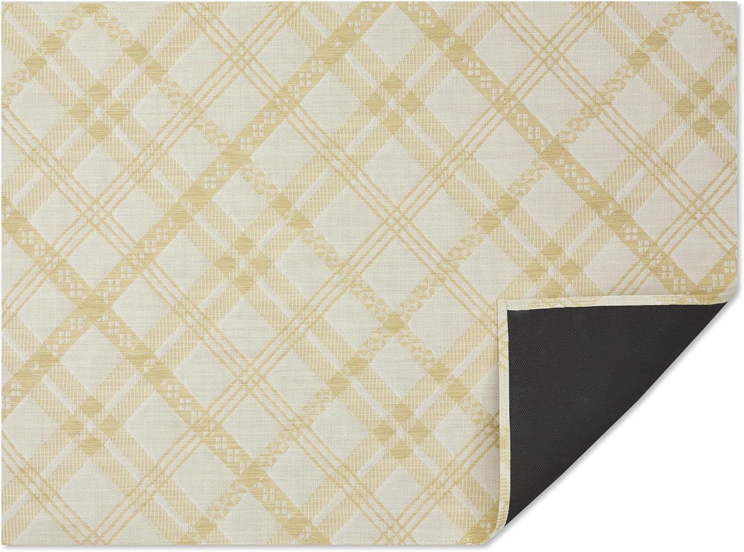 imageChilewich Martha by Martha Stewart Ribbons Rug in Flax 23x36 Easy Care Premium IndoorOutdoor Floor Mat for Entry Kitchen Bath Pool with NonSlip BackingWheat