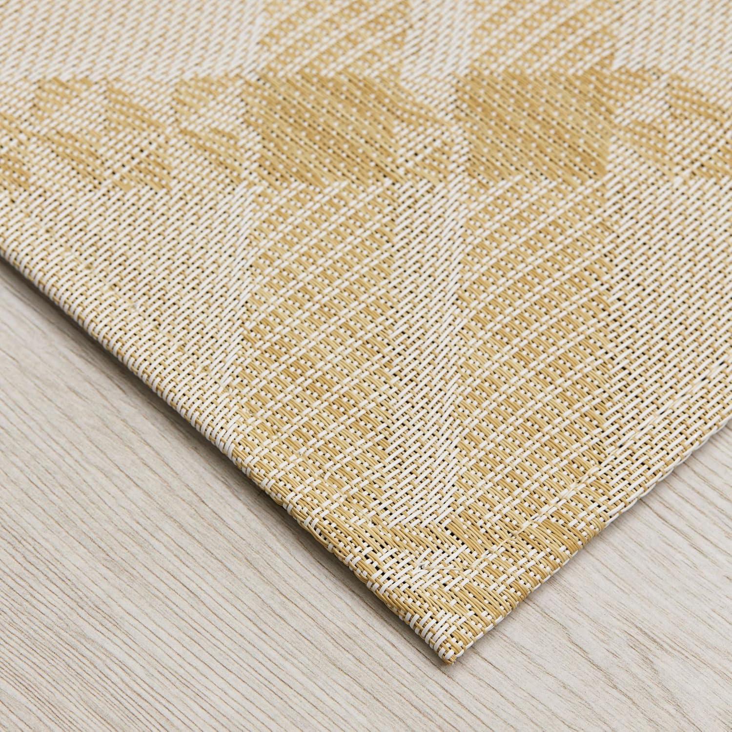 imageChilewich Martha by Martha Stewart Ribbons Rug in Flax 23x36 Easy Care Premium IndoorOutdoor Floor Mat for Entry Kitchen Bath Pool with NonSlip BackingWheat