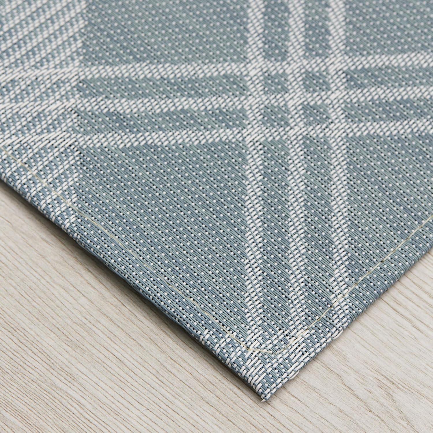 imageChilewich Martha by Martha Stewart Ribbons Rug in Flax 23x36 Easy Care Premium IndoorOutdoor Floor Mat for Entry Kitchen Bath Pool with NonSlip BackingSea