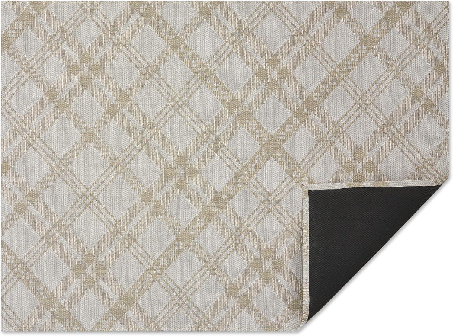 imageChilewich Martha by Martha Stewart Ribbons Rug in Flax 23x36 Easy Care Premium IndoorOutdoor Floor Mat for Entry Kitchen Bath Pool with NonSlip BackingFlax