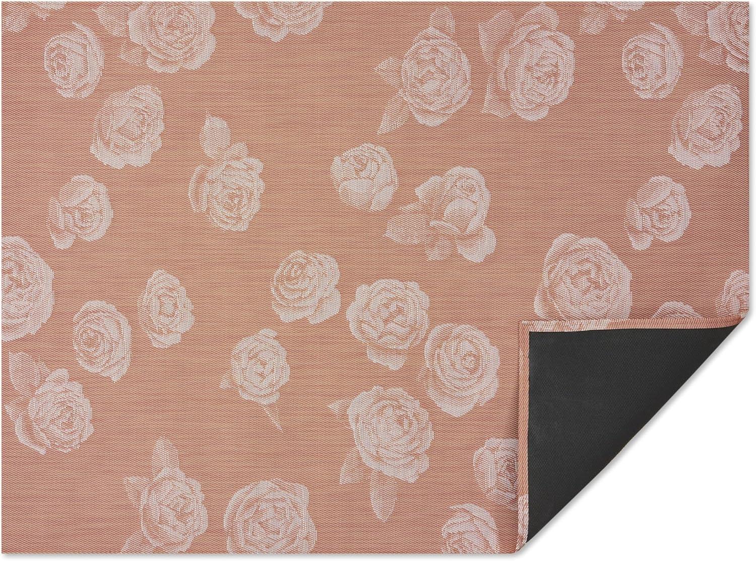 imageChilewich Martha by Martha Stewart Rosette Rug in Burnt Coral 23x36 Easy Care Premium IndoorOutdoor Floor Mat for Entry Kitchen Bath Pool with NonSlip BackingBurnt Coral