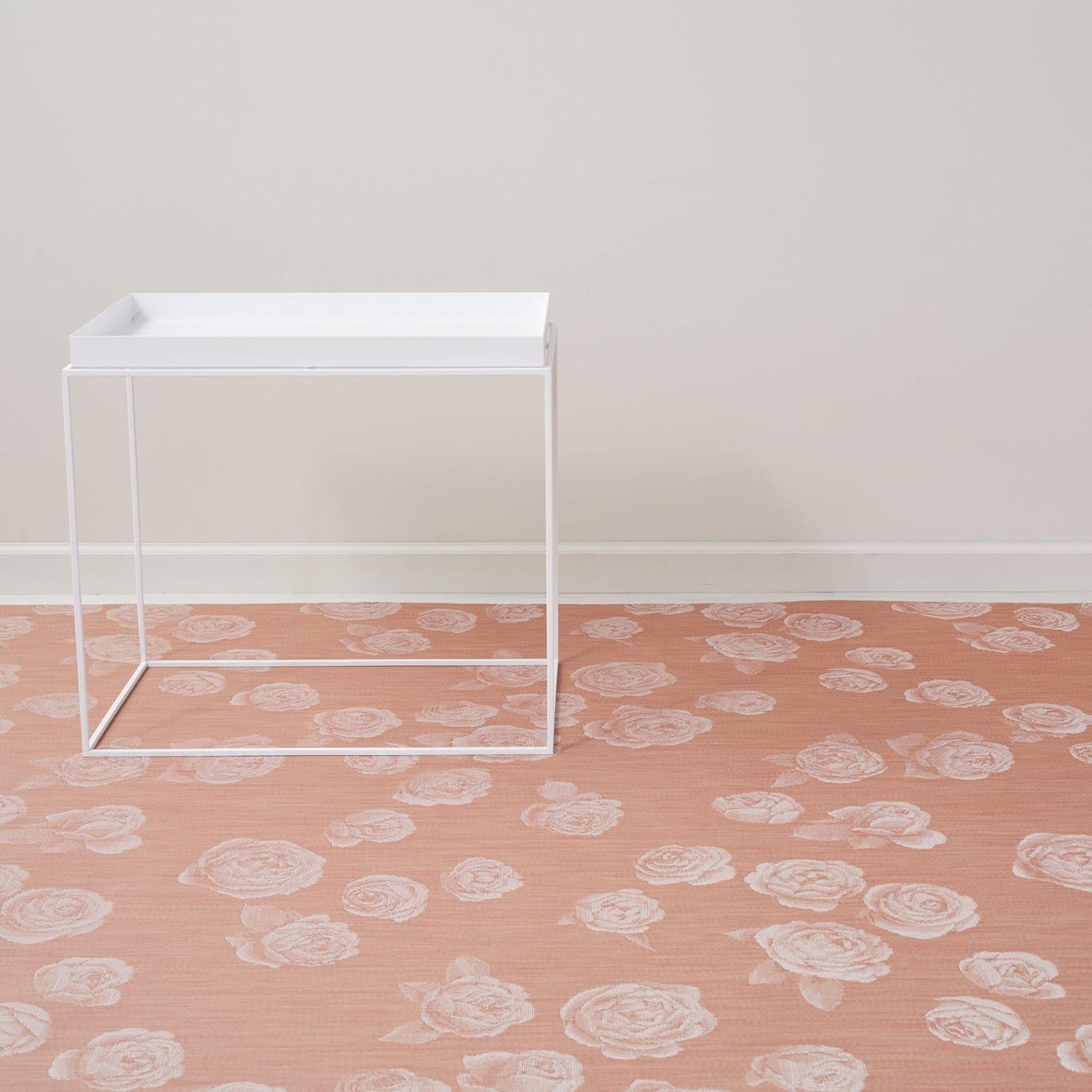 imageChilewich Martha by Martha Stewart Rosette Rug in Burnt Coral 23x36 Easy Care Premium IndoorOutdoor Floor Mat for Entry Kitchen Bath Pool with NonSlip BackingBurnt Coral