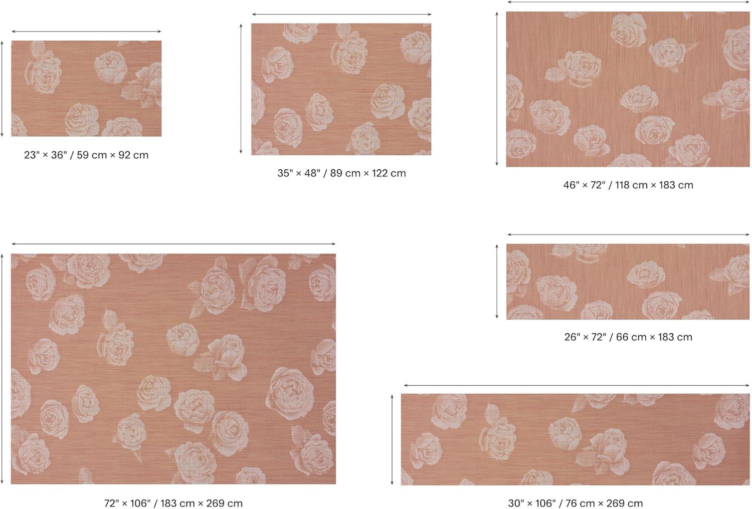 imageChilewich Martha by Martha Stewart Rosette Rug in Burnt Coral 23x36 Easy Care Premium IndoorOutdoor Floor Mat for Entry Kitchen Bath Pool with NonSlip BackingBurnt Coral