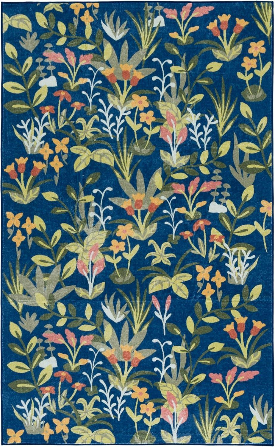 imageMartha Stewart x SAFAVIEH Machine Washable Area Rug Collection 5 x 8 Navy amp Gold Slip Resistant amp Easy Cleaning Ideal for Ideal for Living Room Bedroom Dining Space MSRW192NNavyGold