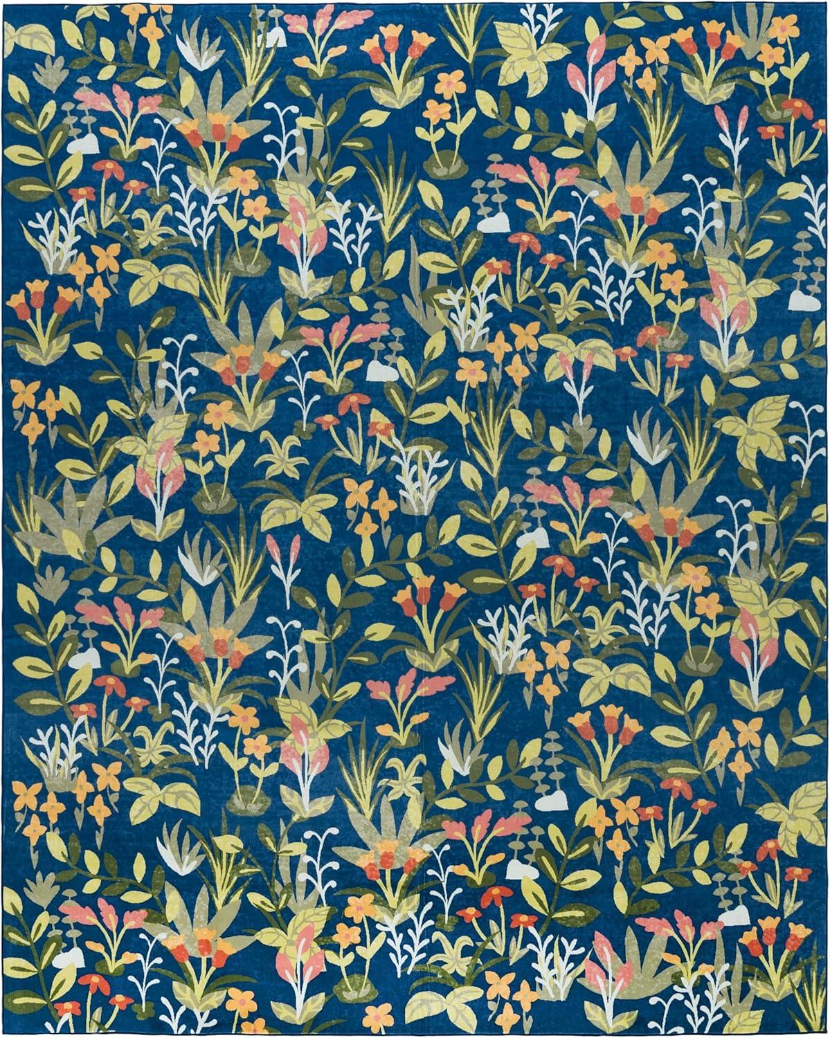 imageMartha Stewart x SAFAVIEH Machine Washable Area Rug Collection 5 x 8 Navy amp Gold Slip Resistant amp Easy Cleaning Ideal for Ideal for Living Room Bedroom Dining Space MSRW192NNavyGold