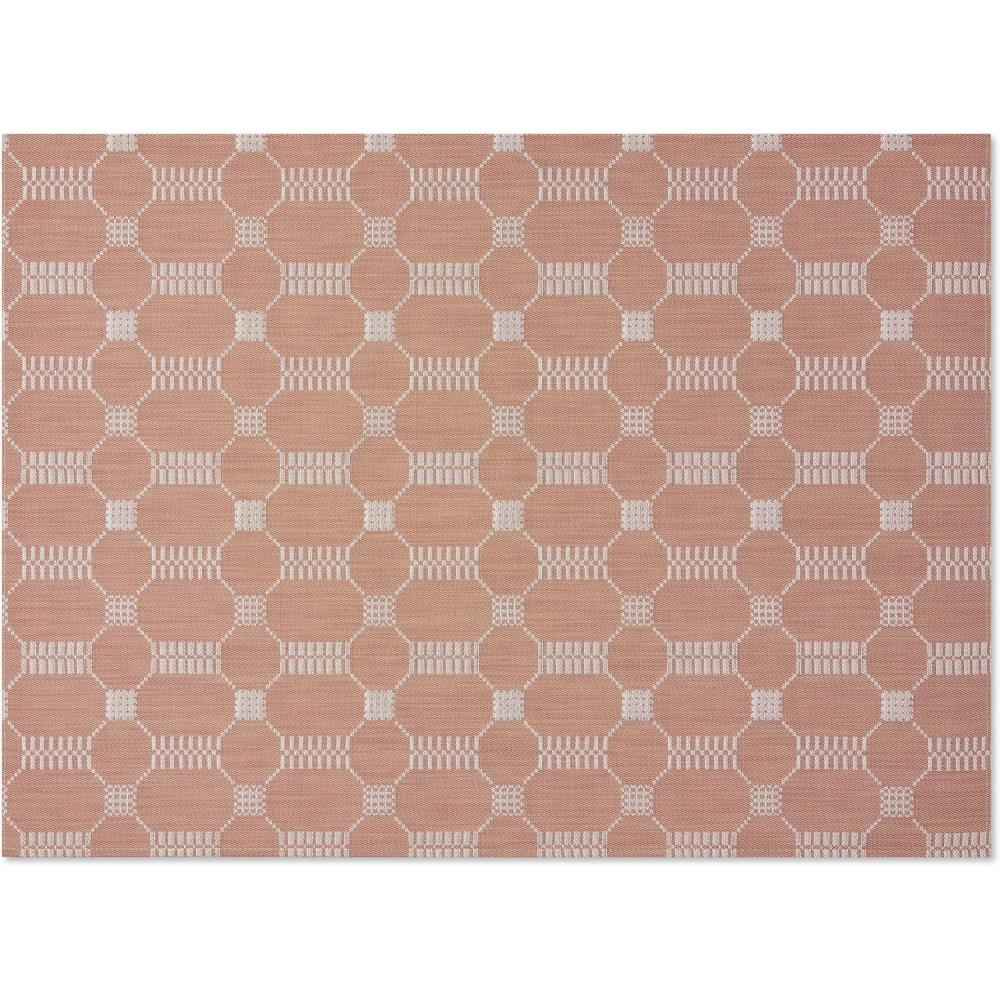imageChilewich Martha by Martha Stewart Coverlet Rug in Wheat  23x36  Easy Care  Premium IndoorOutdoor Floor Mat for Entry Kitchen Bath Pool with NonSlip BackingBurnt Coral