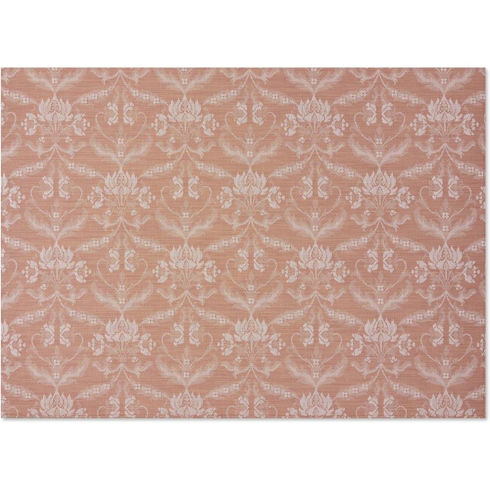 imageChilewich Martha by Martha Stewart Damask Rug in Abalone 23x36 Easy Care Premium IndoorOutdoor Floor Mat for Entry Kitchen Bath Pool with NonSlip BackingBurnt Coral