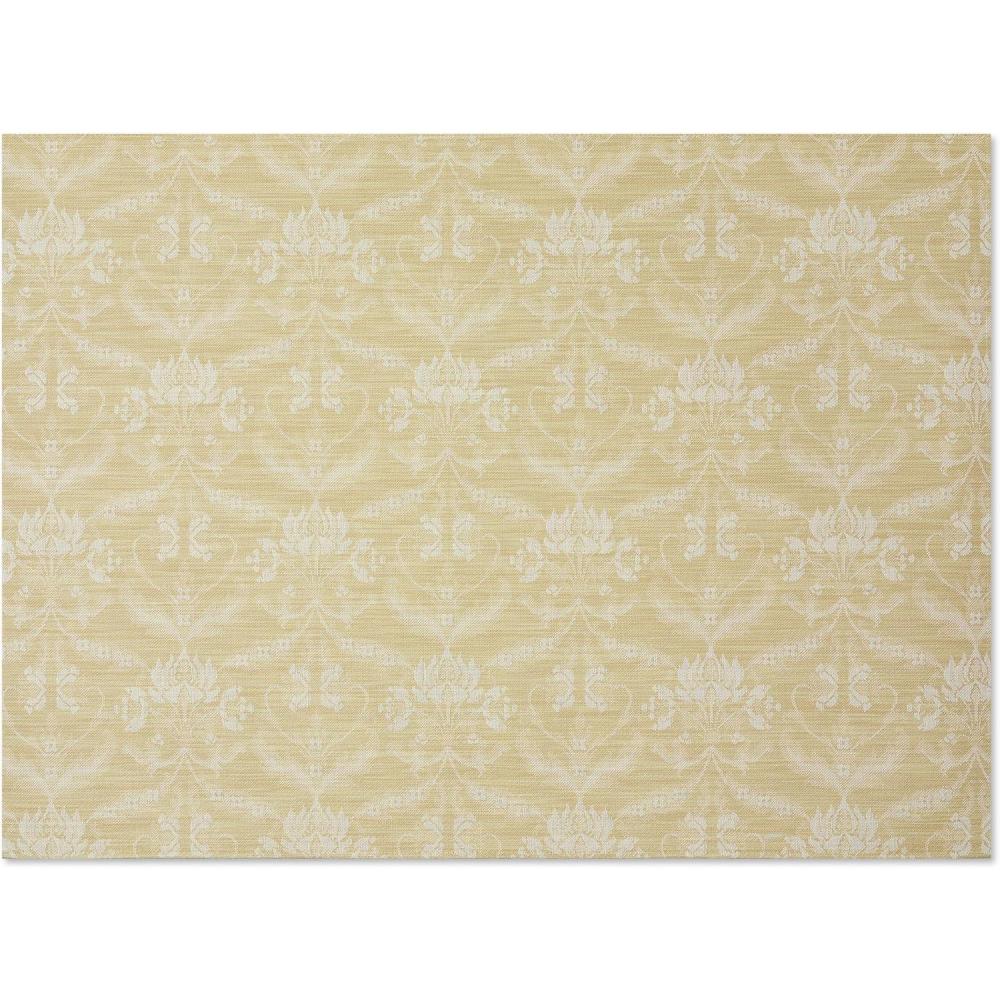 imageChilewich Martha by Martha Stewart Damask Rug in Abalone  23x36  Easy Care  Premium IndoorOutdoor Floor Mat for Entry Kitchen Bath Pool with NonSlip BackingWheat