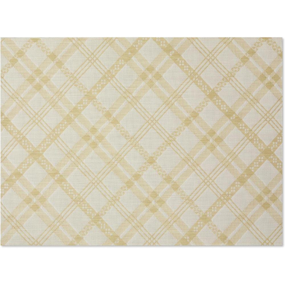 imageChilewich Martha by Martha Stewart Ribbons Rug in Flax 23x36 Easy Care Premium IndoorOutdoor Floor Mat for Entry Kitchen Bath Pool with NonSlip BackingWheat