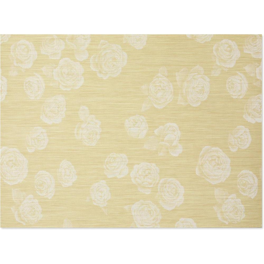 imageChilewich Martha by Martha Stewart Rosette Rug in Burnt Coral 23x36 Easy Care Premium IndoorOutdoor Floor Mat for Entry Kitchen Bath Pool with NonSlip BackingWheat