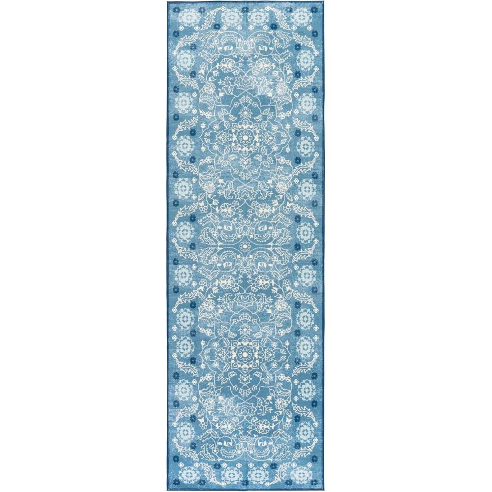 imageMartha Stewart x SAFAVIEH Machine Washable Area Rug Collection 5 x 8 Blue amp Beige Slip Resistant amp Easy Cleaning Ideal for Ideal for Living Room Bedroom Dining Space MSRW194LBlueBeige