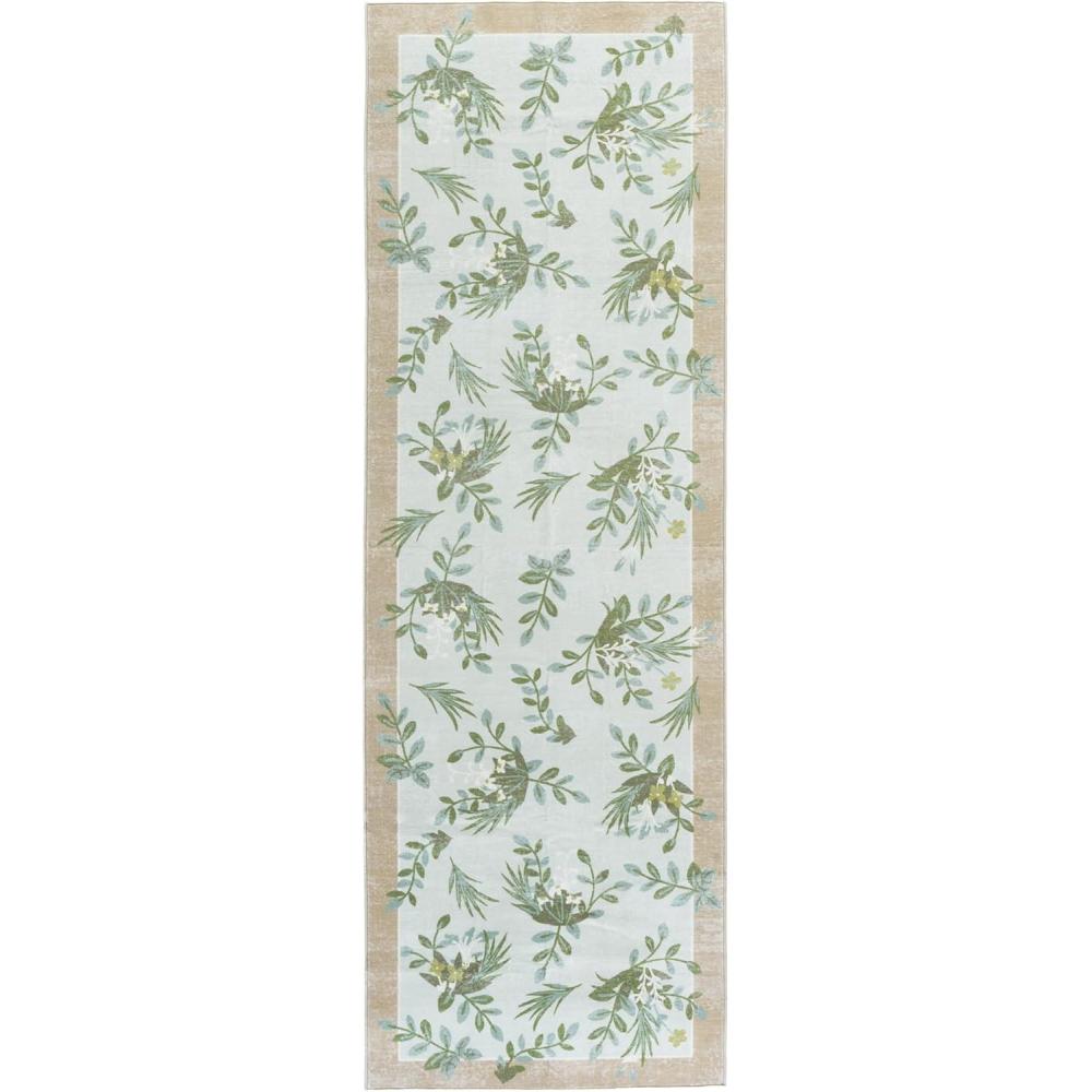 imageMartha Stewart x SAFAVIEH Machine Washable Area Rug Collection 5 x 8 Taupe amp Green Slip Resistant amp Easy Cleaning Ideal for Ideal for Living Room Bedroom Dining Space MSRW193ETaupeGreen