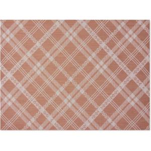 Chilewich Martha by Martha Stewart Ribbons Rug in Flax – 23″x36″ – Easy Care – Premium Indoor/Outdoor Floor Mat for Entry, Kitchen, Bath, Pool with Non-Slip Backing(Burnt Coral)