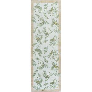 Martha Stewart x SAFAVIEH Machine Washable Area Rug Collection – 5′ x 8′, Taupe & Green, Slip Resistant & Easy Cleaning, Ideal for Ideal for Living Room, Bedroom, Dining Space (MSRW193E)(Taupe/Green)