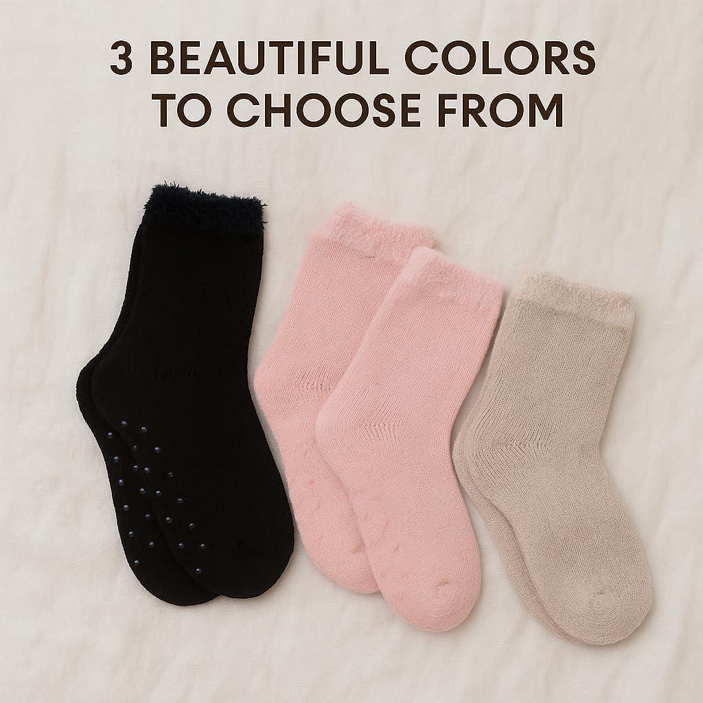 imageMartha Stewart Slipper Socks For Women Non Slip Grips 2 Pairs Fuzzy Warm Cozy Hospital Gifts Winter FallGrey