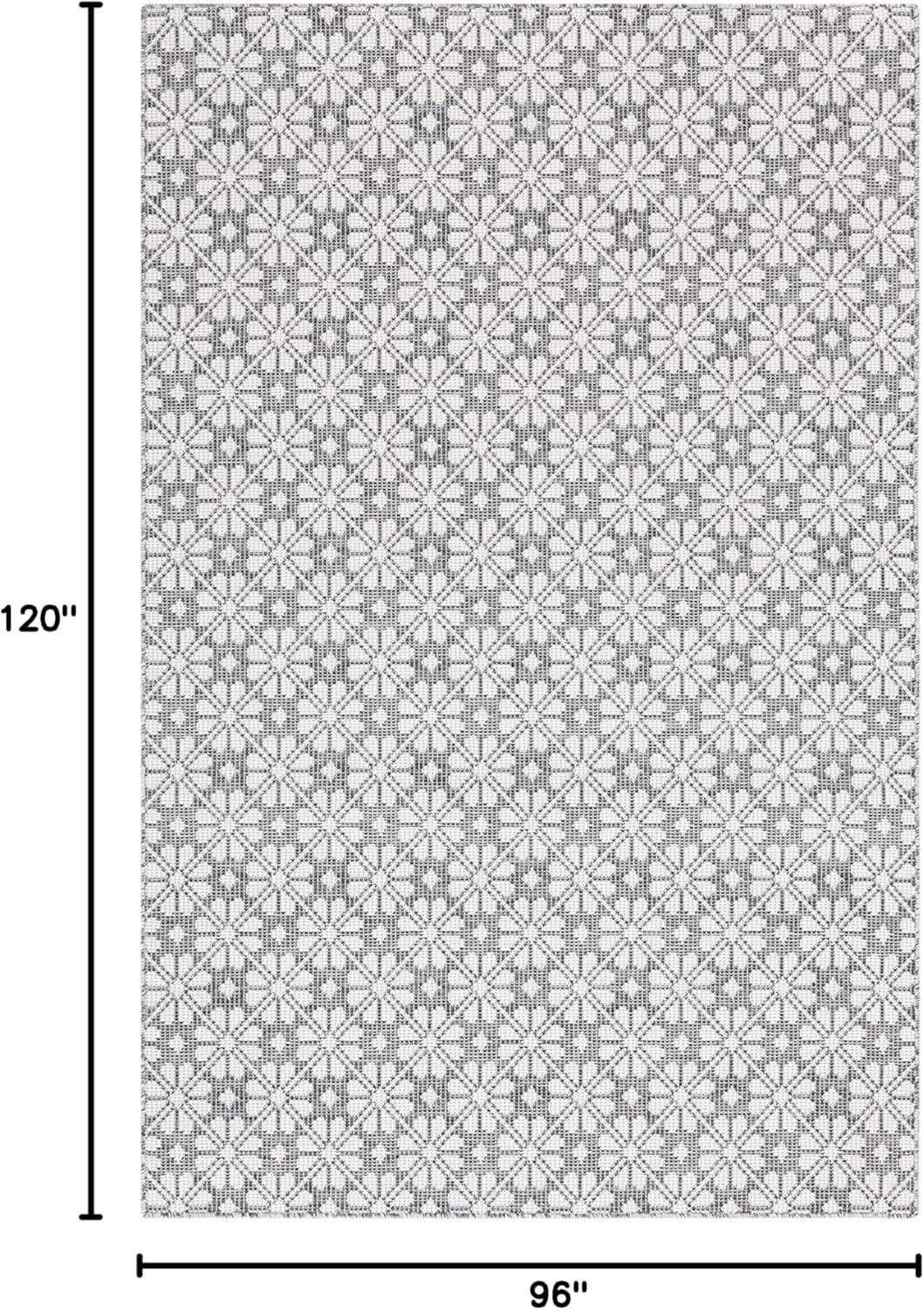 imageMartha Stewart x SAFAVIEH Outdoor Area Rug Collection 8 x 10 Black Weather Resistant amp Washable Ideal for Patio Backyard Mudroom Deck Dining Space MSR4491Z