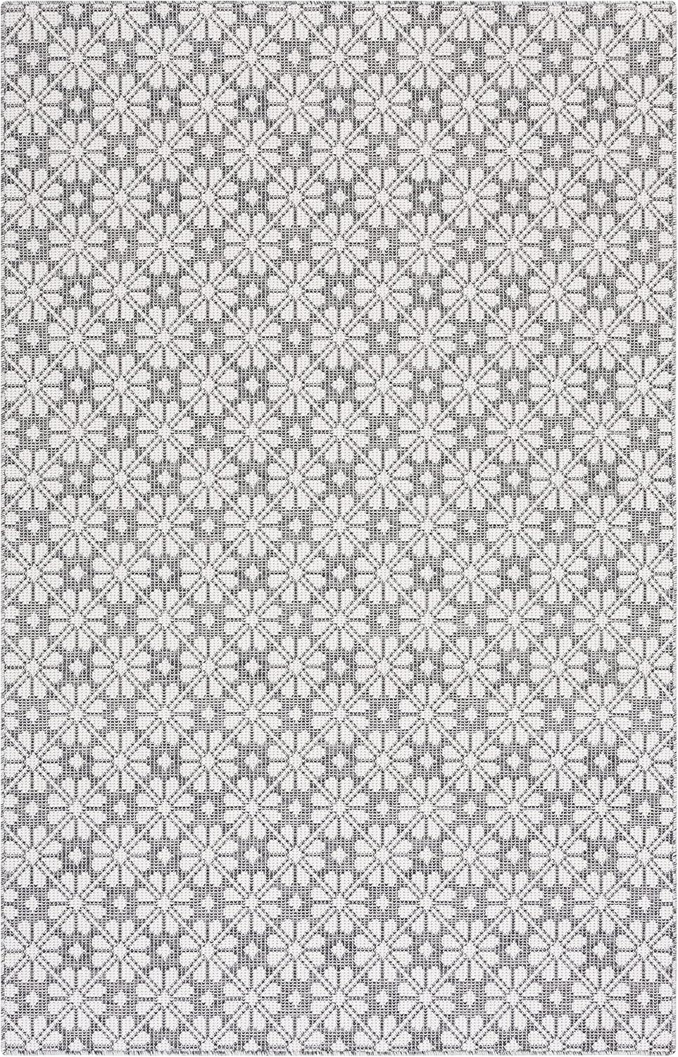imageMartha Stewart x SAFAVIEH Outdoor Area Rug Collection 8 x 10 Black Weather Resistant amp Washable Ideal for Patio Backyard Mudroom Deck Dining Space MSR4491Z