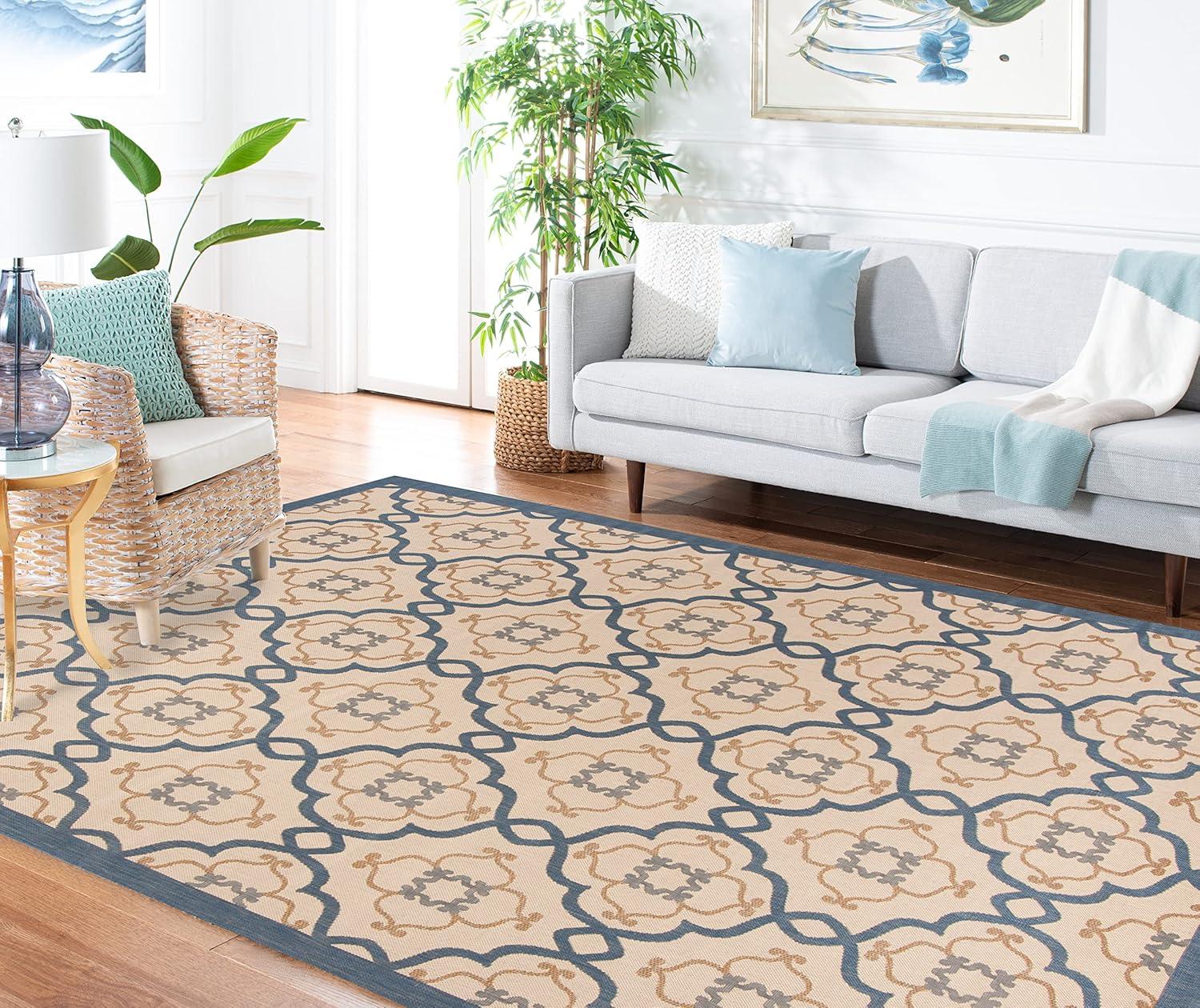 imageMartha Stewart x SAFAVIEH Outdoor Area Rug Collection 8 x 112 Azurite Weather Resistant amp Washable Ideal for Patio Backyard Mudroom Deck Dining Space MSR4262233