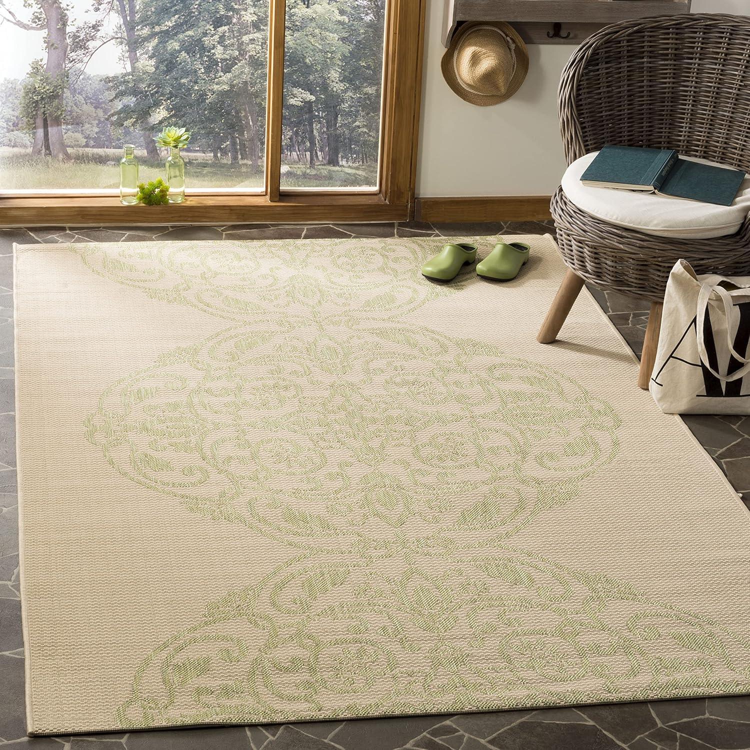 imageMartha Stewart x SAFAVIEH Outdoor Area Rug Collection 8 x 112 Beach Grass Weather Resistant amp Washable Ideal for Patio Backyard Mudroom Deck Dining Space MSR4230Beach Grass