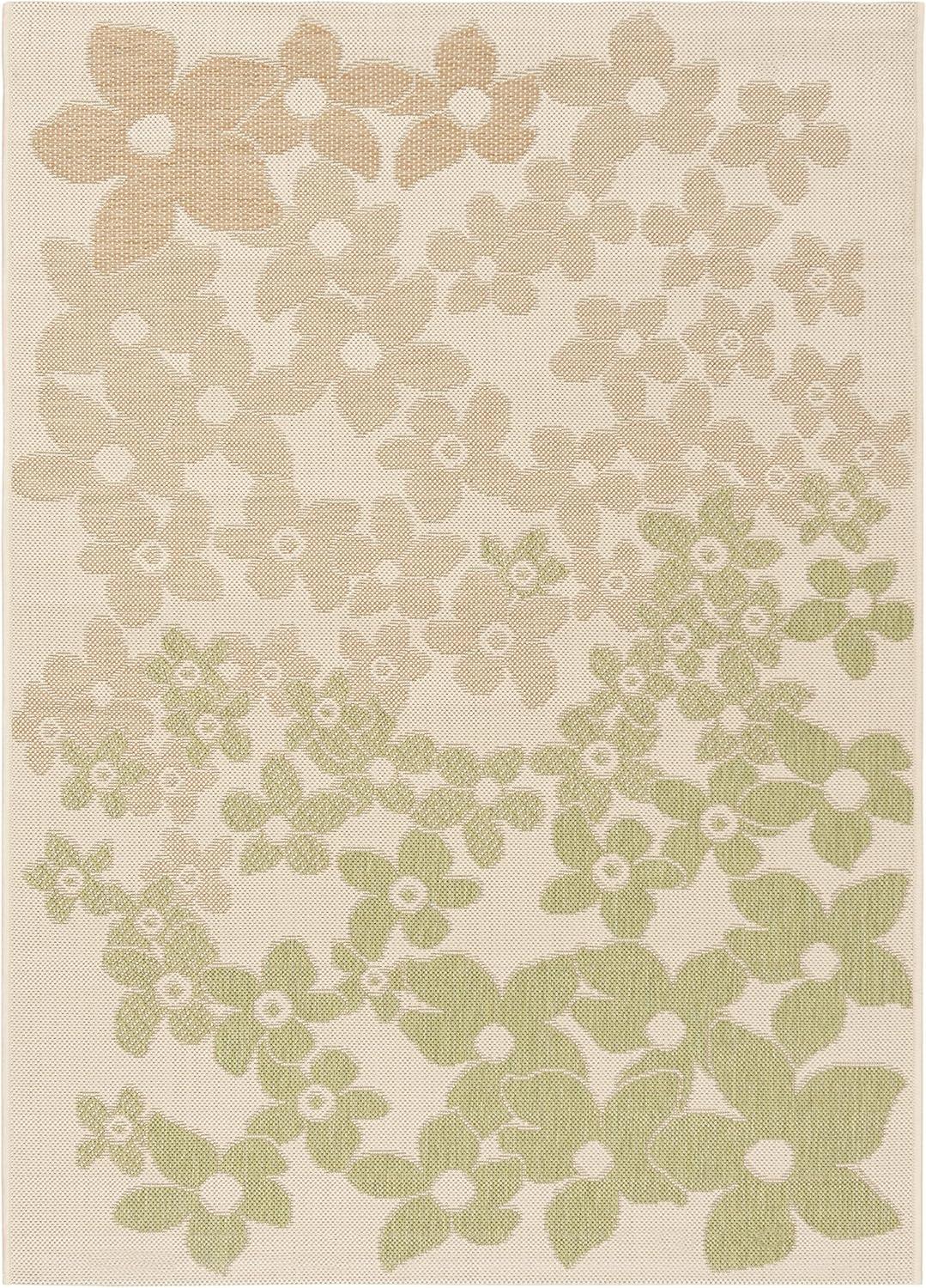 imageMartha Stewart x SAFAVIEH Outdoor Area Rug Collection 8 x 112 Beige amp Brown Weather Resistant amp Washable Ideal for Patio Backyard Mudroom Deck Dining Space MSR4246232BeigeSweet Pea