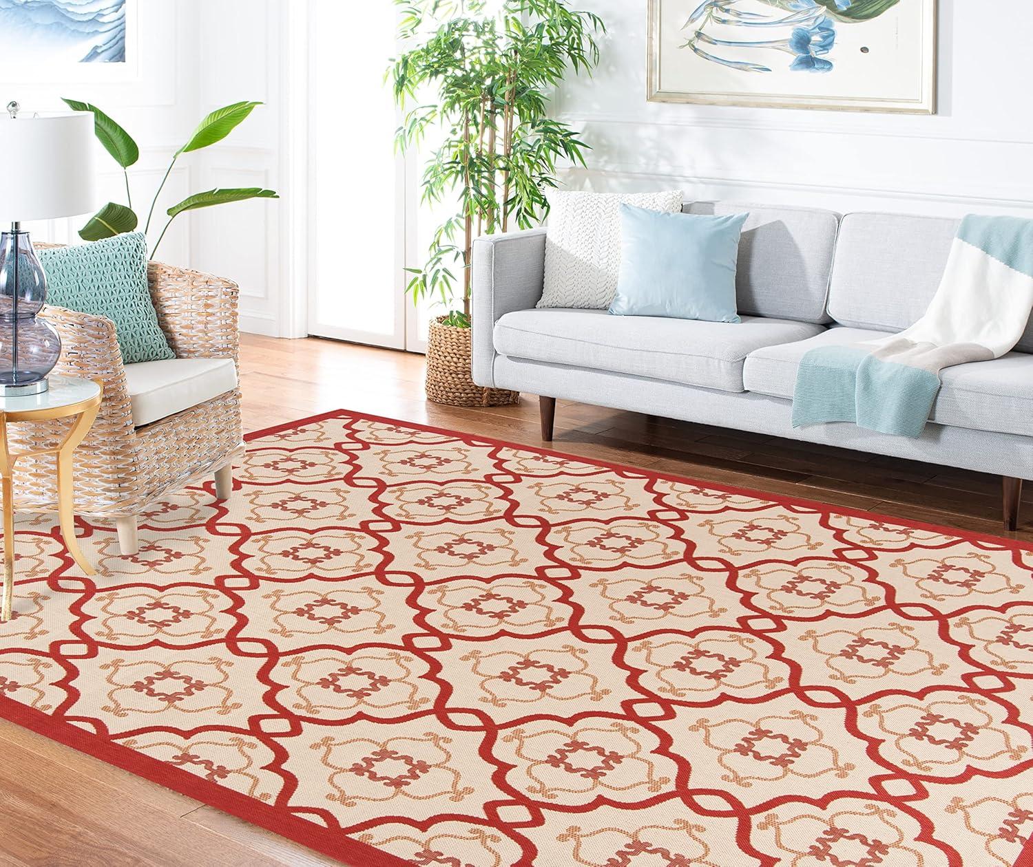 imageMartha Stewart x SAFAVIEH Outdoor Area Rug Collection 8 x 112 Bougainvillea Weather Resistant amp Washable Ideal for Patio Backyard Mudroom Deck Dining Space MSR4262238