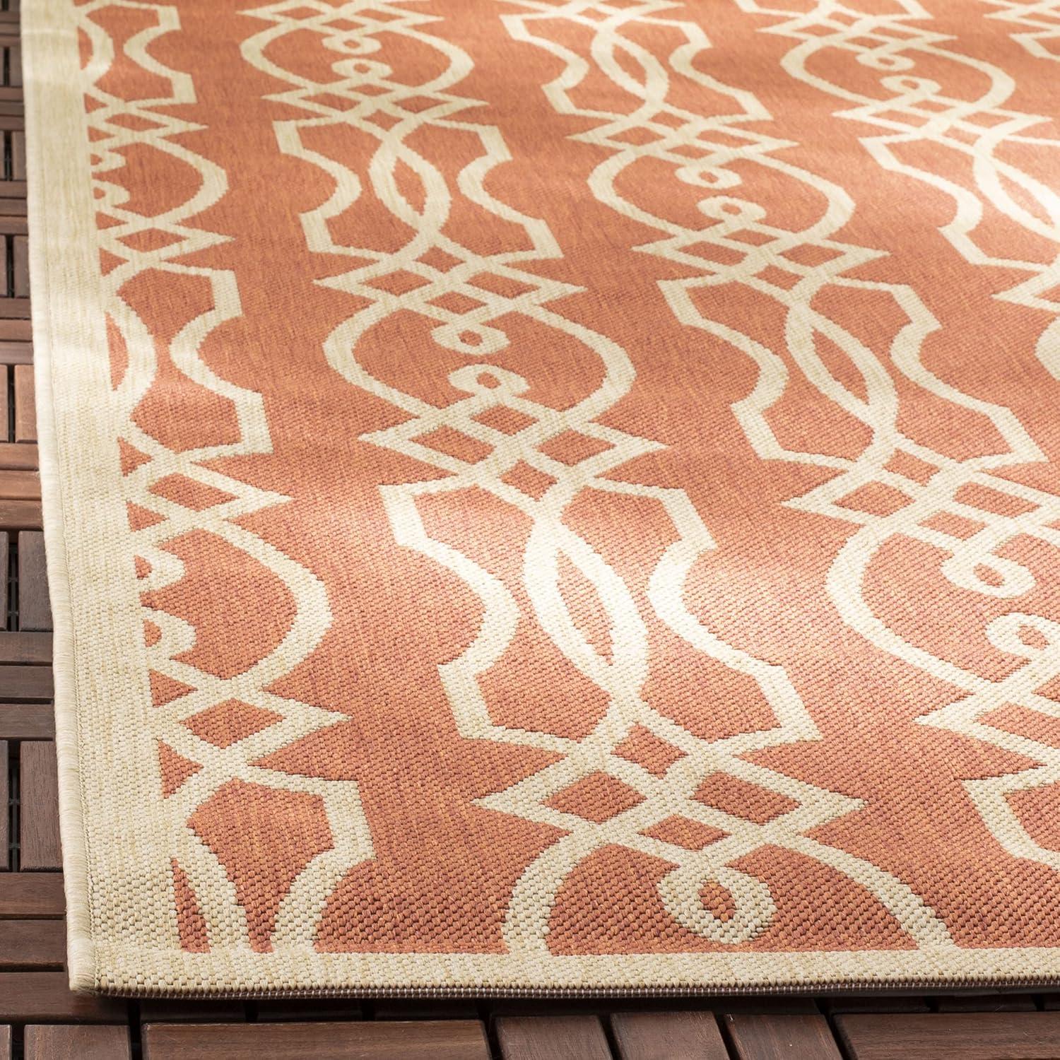 imageMartha Stewart x SAFAVIEH Outdoor Area Rug Collection 8 x 112 Cinnamon Stick Weather Resistant amp Washable Ideal for Patio Backyard Mudroom Deck Dining Space MSR4220011