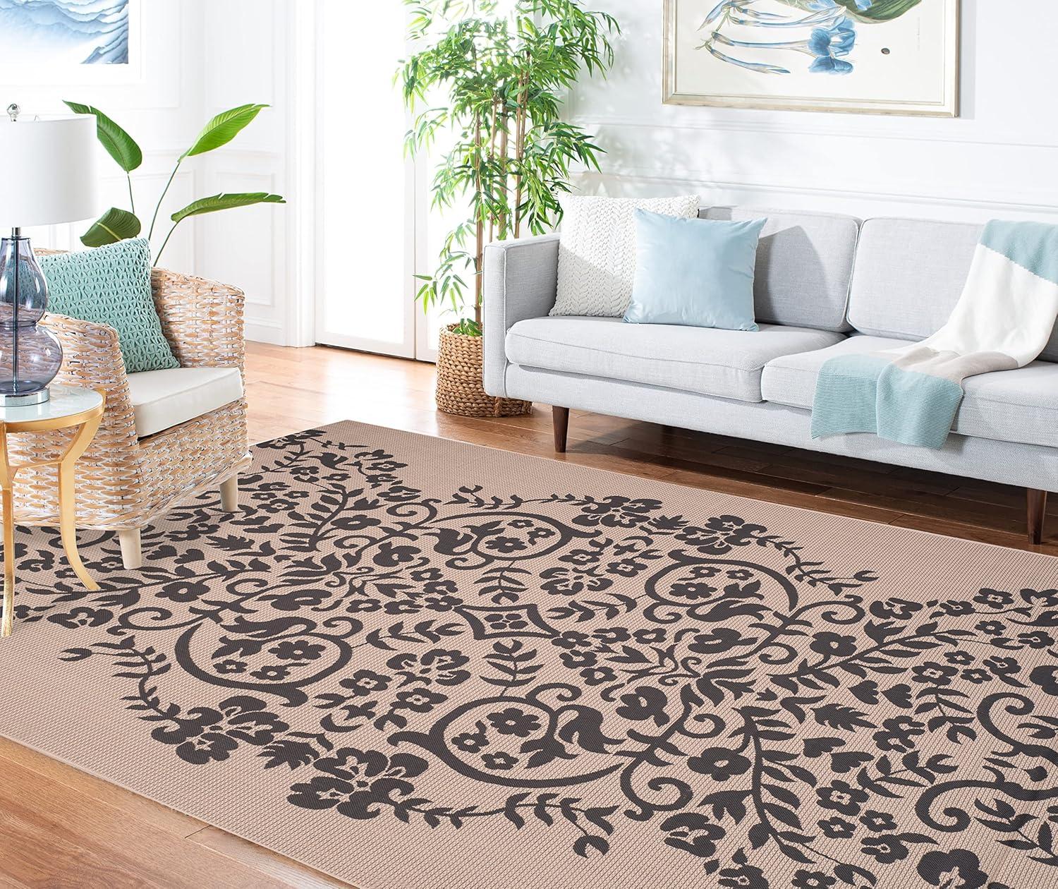 imageMartha Stewart x SAFAVIEH Outdoor Area Rug Collection 8 x 112 Cinnamon Stick Weather Resistant amp Washable Ideal for Patio Backyard Mudroom Deck Dining Space MSR4256241Hickory