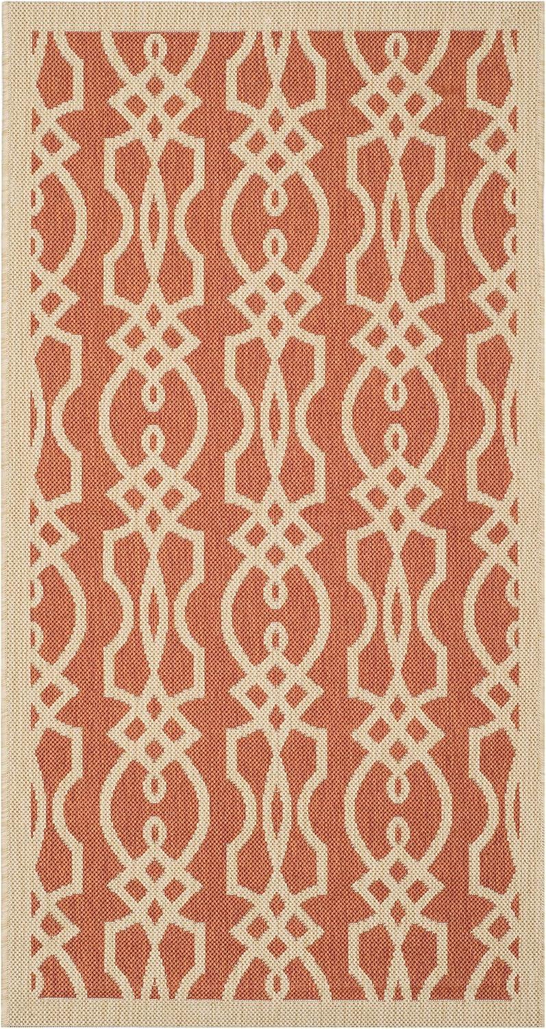 imageMartha Stewart x SAFAVIEH Outdoor Area Rug Collection 8 x 112 Hickory Weather Resistant amp Washable Ideal for Patio Backyard Mudroom Deck Dining Space MSR4220030Cinnamon Stick