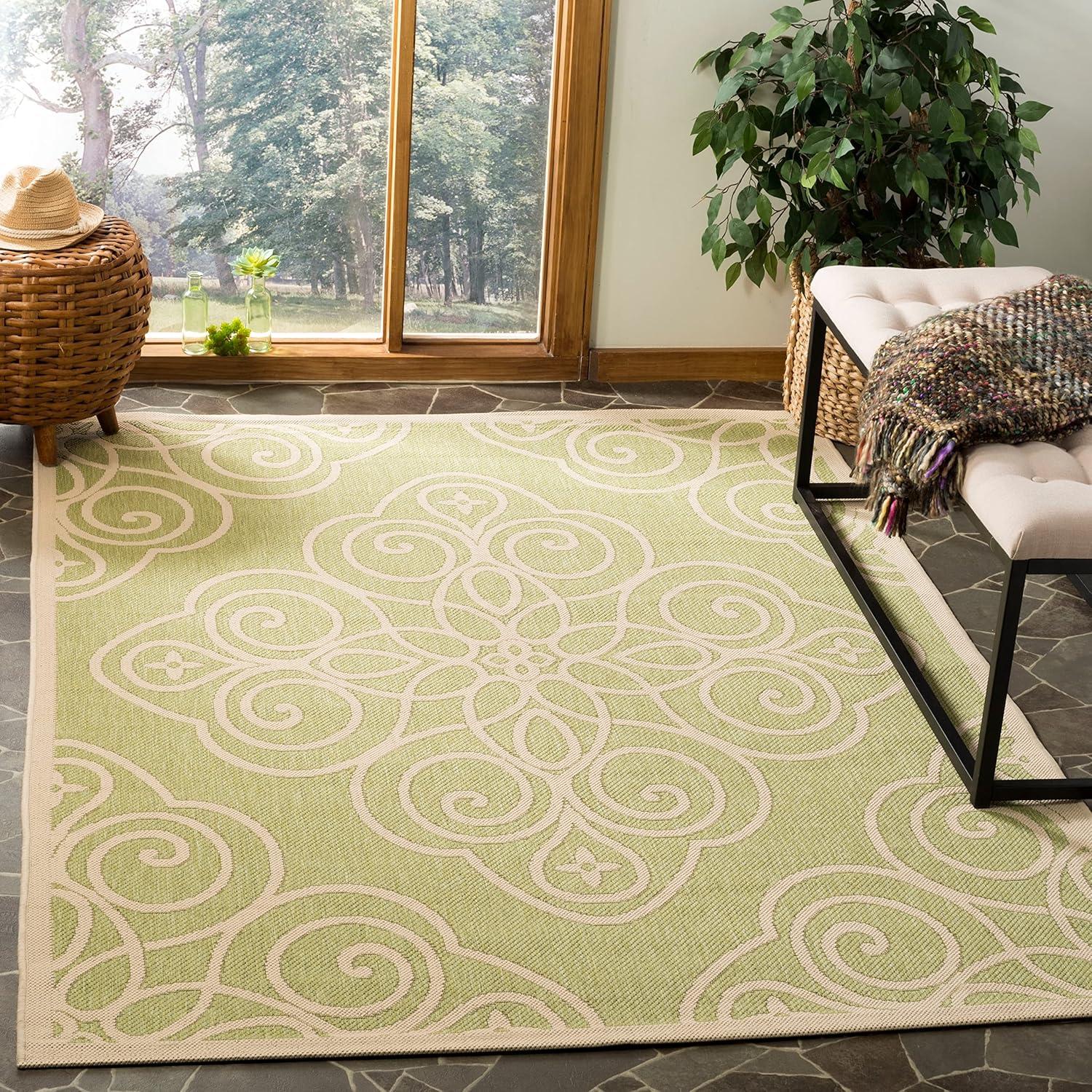imageMartha Stewart x SAFAVIEH Outdoor Area Rug Collection 8 x 112 Lily Pad Weather Resistant amp Washable Ideal for Patio Backyard Mudroom Deck Dining Space MSR4244228Lily Pad