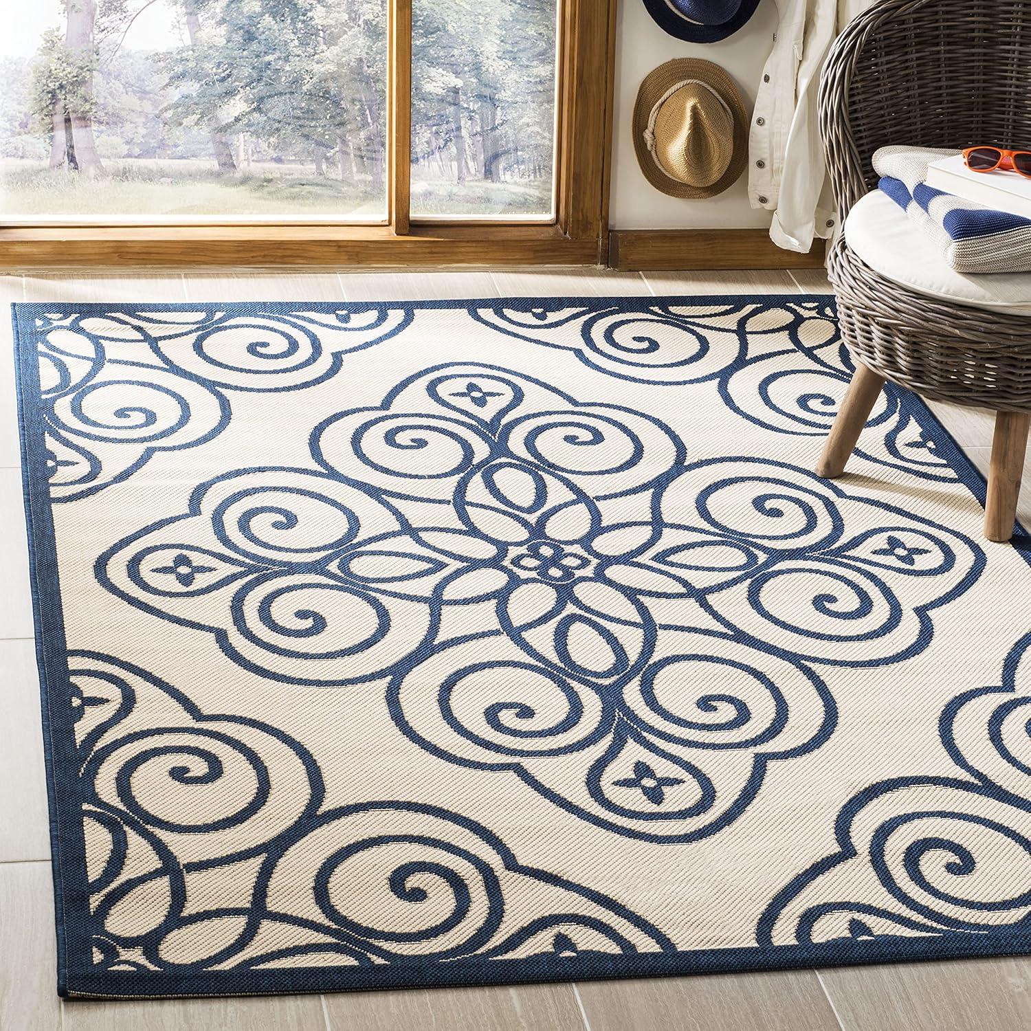 imageMartha Stewart x SAFAVIEH Outdoor Area Rug Collection 8 x 112 Lily Pad Weather Resistant amp Washable Ideal for Patio Backyard Mudroom Deck Dining Space MSR4244228Mariner