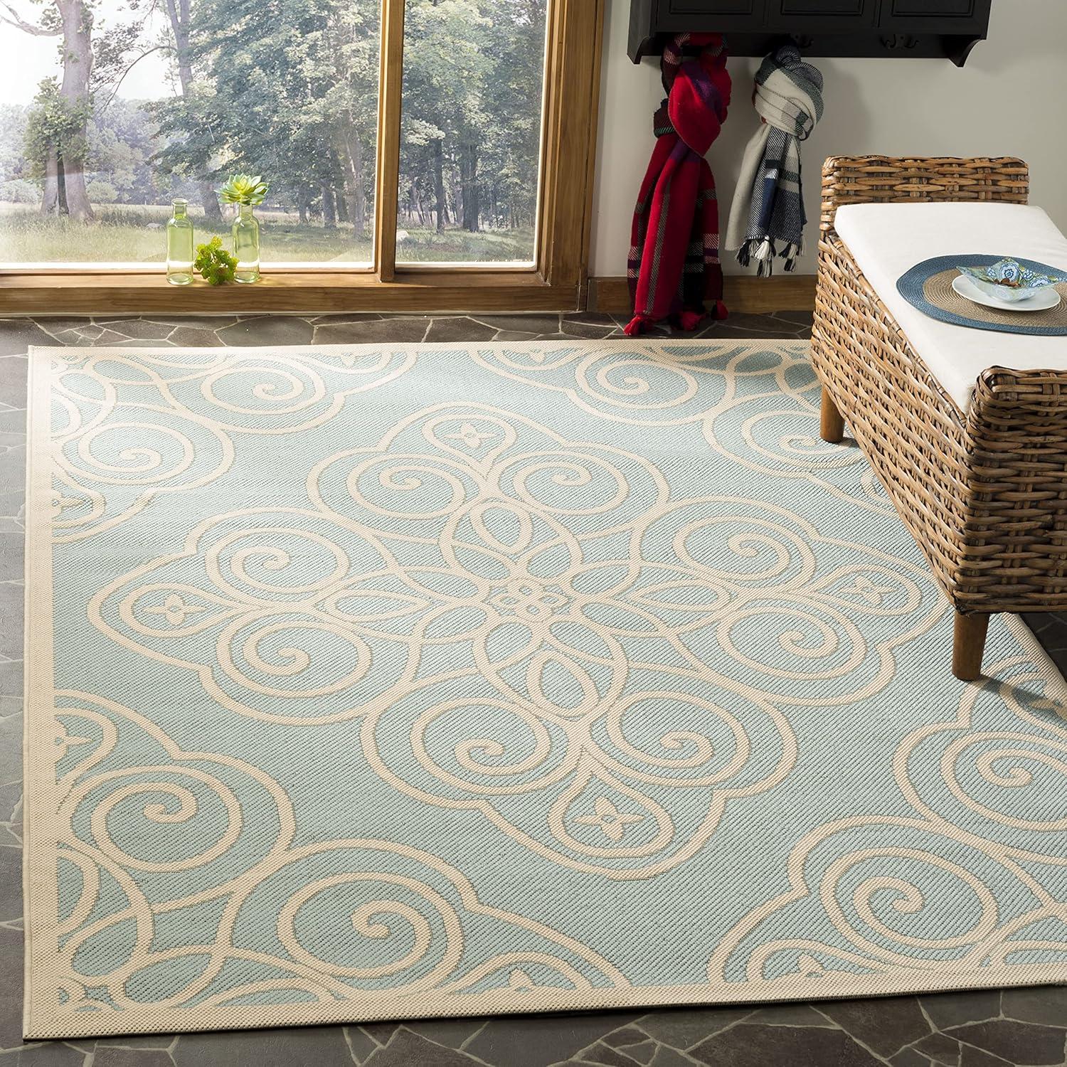 imageMartha Stewart x SAFAVIEH Outdoor Area Rug Collection 8 x 112 Lily Pad Weather Resistant amp Washable Ideal for Patio Backyard Mudroom Deck Dining Space MSR4244228Sunken Pool