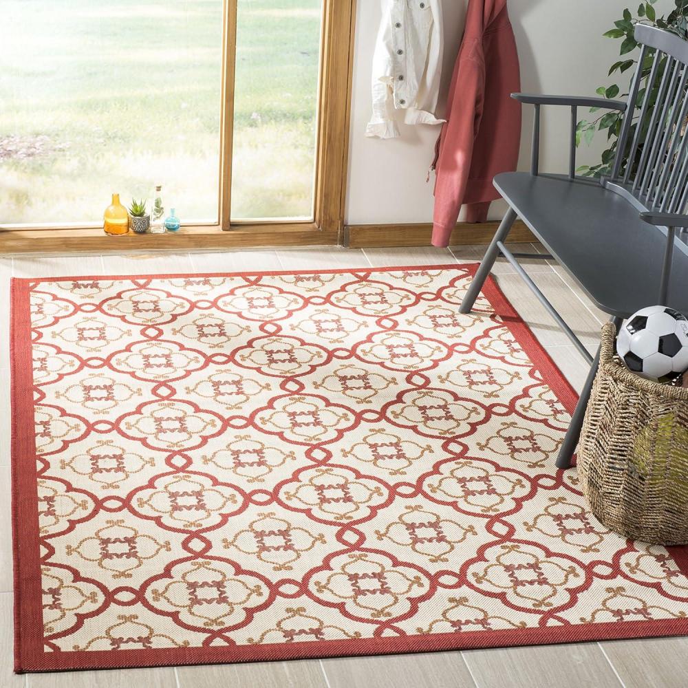 imageMartha Stewart x SAFAVIEH Outdoor Area Rug Collection 8 x 112 Bougainvillea Weather Resistant amp Washable Ideal for Patio Backyard Mudroom Deck Dining Space MSR4262238