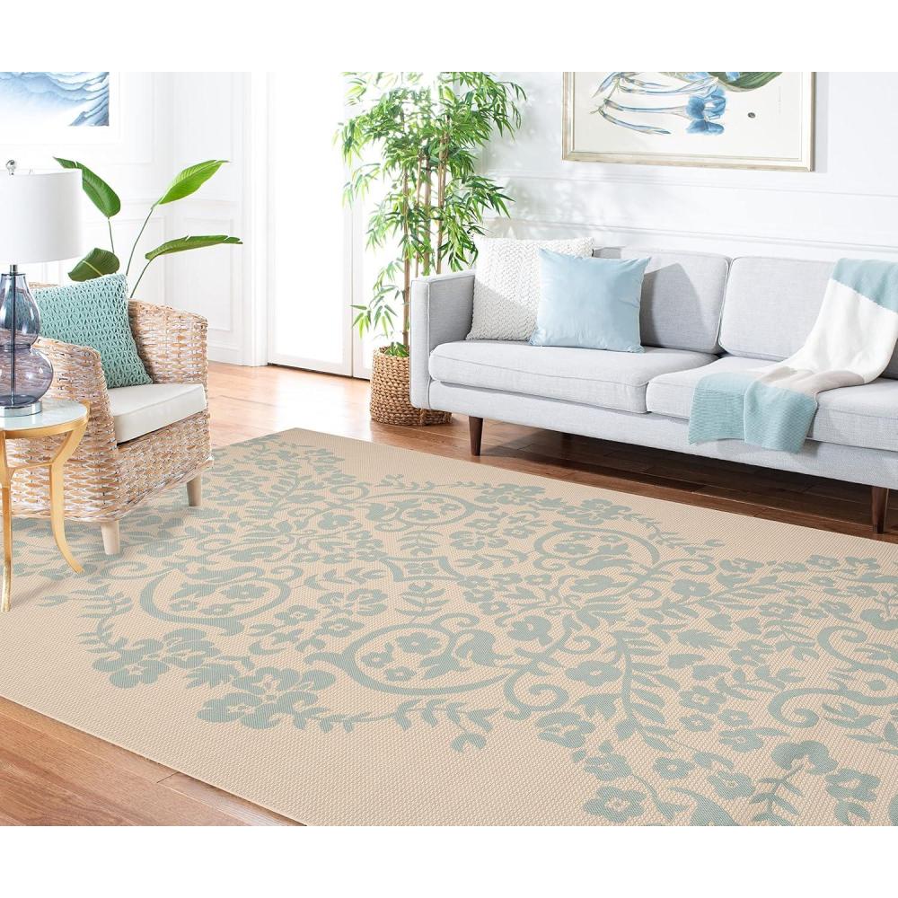 imageMartha Stewart x SAFAVIEH Outdoor Area Rug Collection 8 x 112 Cinnamon Stick Weather Resistant amp Washable Ideal for Patio Backyard Mudroom Deck Dining Space MSR4256241Rainwater