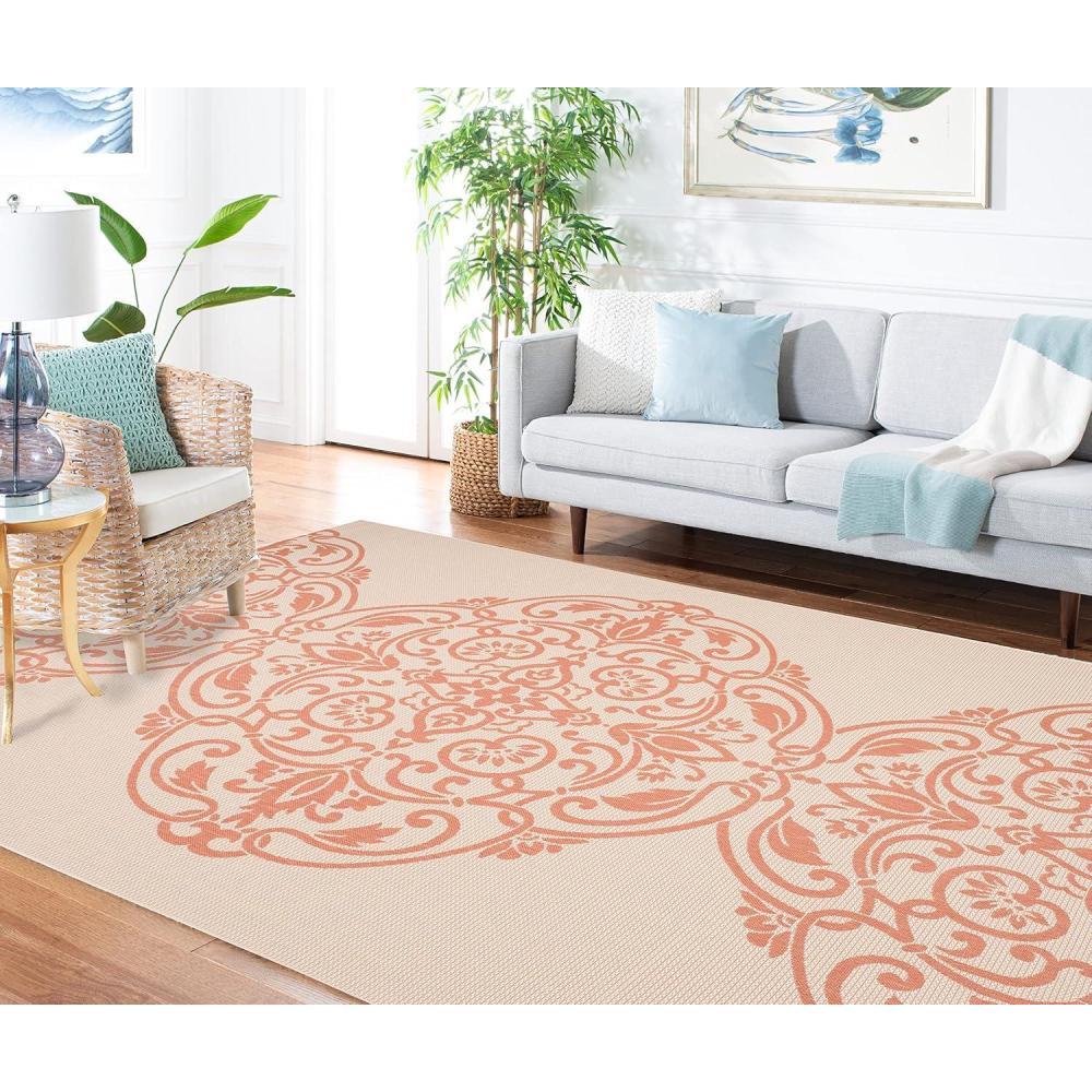 imageMartha Stewart x SAFAVIEH Outdoor Area Rug Collection 8 x 112 Cinnamon Stick Weather Resistant amp Washable Ideal for Patio Backyard Mudroom Deck Dining Space MSR4230231