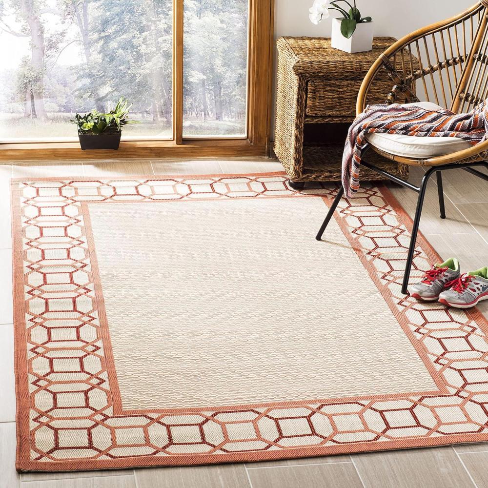imageMartha Stewart x SAFAVIEH Outdoor Area Rug Collection 8 x 112 Cinnamon Stick Weather Resistant amp Washable Ideal for Patio Backyard Mudroom Deck Dining Space MSR4266231A11